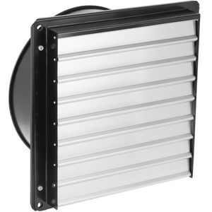 Extractor de aire de 350 mm para ventilación industrial 1390 rpm negro con sistema de lamas antirretorno