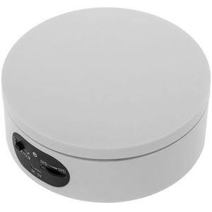 Base giratoria eléctrica 12cm blanco con velocidad de rotación ajustable