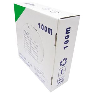 Bobina cable UTP categoría 6 24AWG CCA rígido verde 100m