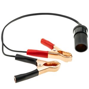 Adaptador de pinzas de cocodrilo para batería a conector hembra de mechero de coche de 51 cm