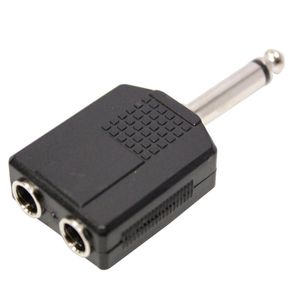 Duplicador audio mono jack 6.3mm macho a 2xjack 6.3mm hembra