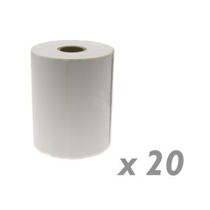 Rollo bobina de 700 etiquetas adhesivas para impresora térmica directa 101.6x50.8mm 20 unidades