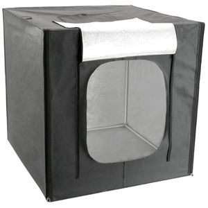 Estudio fotográfico portátil de 80x80x80cm con iluminación de paneles LED