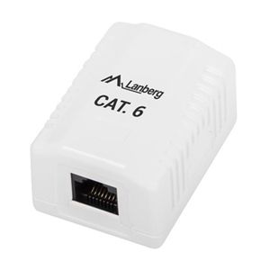 Roseta de superficie Lanberg con 1 x RJ45 Cat. 6 UTP sin blindaje