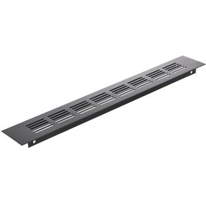 Rejilla de ventilación para zócalo aluminio 350x50mm en color negro