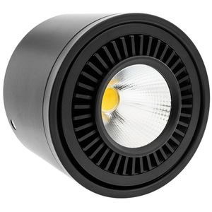 Foco LED de superficie Lámpara COB 9W 220VAC 6000K negra 85mm