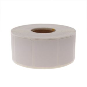 Rollo bobina de 1200 etiquetas adhesivas para impresora transferencia térmica 31.75x25.4mm