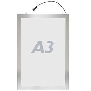 Marco cuadro iluminado por LED A3 335x455mm para cartel anuncio letrero