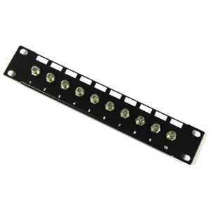 RackMatic TENRack Patch-Panel 10" 10-Port 1U (Conector F)