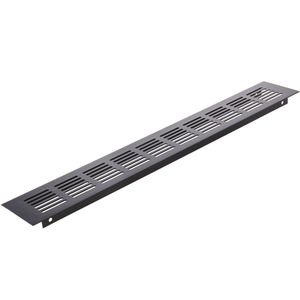 Rejilla de ventilación para zócalo aluminio 400x60mm en color negro