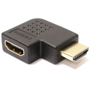 Adaptador HDMI de tipo HDMI-A macho a HDMI-A hembra acodado derecha