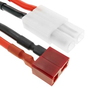 Cable T PLUG hembra a TAMIYA #1 macho de 8cm 14AWG Carga y fuente alimentación