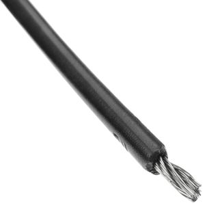 Cable de acero inoxidable de 4 mm. Bobina de 50 m. Recubierto de plástico negro