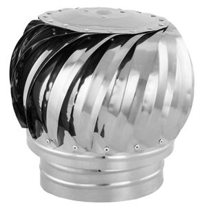 Sombrero extractor de humos galvanizado giratorio para tubo de 150 mm de diámetro