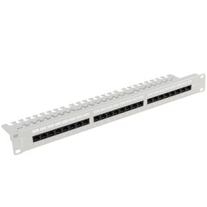 Patch panel 19" blanco de 24 RJ45 CAT.6a UTP 1U Lanberg