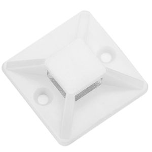 Pack de 100 bases blancas autoadhesivas 25x25mm para bridas de 6.2mm