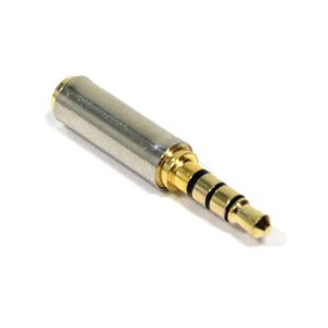 Adaptador audio 4pin jack 3.5mm macho a jack 2.5mm hembra