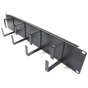 Panel guíacables para armario rack 19" 2U con 4 anillas para gestión de cables