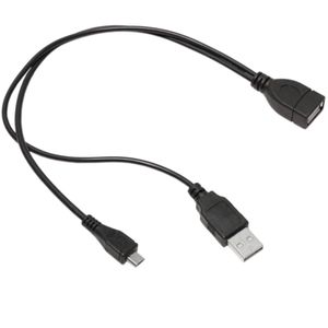 Cable OTG MicroUSB con alimentación para SmartPhones y Tablets