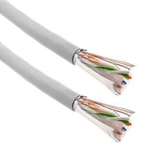 Bobina cable LSHF FTP categoría 6 24AWG rígido gris 100 m