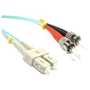 Cable OM3 de fibra óptica ST a SC multimodo duplex 50/125 de 20m