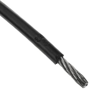 Cable de acero inoxidable de 3 mm. Bobina de 50 m. Recubierto de plástico negro