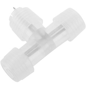 Conector tubo-tubo en forma T de 2 pin para cables de 1 cm de diámetro con protectores y fundas termoretráctiles