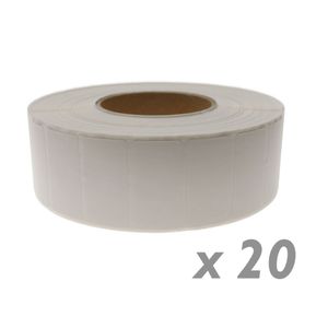 Rollo bobina de 4500 etiquetas adhesivas para impresora transferencia térmica 50.8x25.4mm 20 unidade