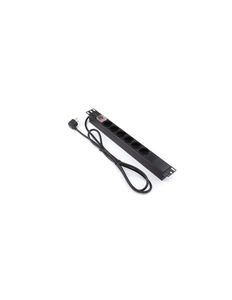 Regleta rack 19"; 6 X Schuko con interruptor Lapara Networking