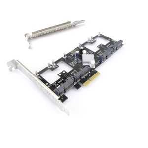 Tarjeta PCIe PCIexpress a SATA3 SATAIII mSATA de 4-puertos
