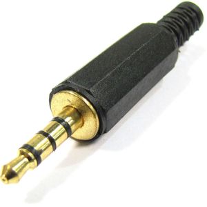 Conector jack de 3,5 mm stereo macho de 4 contactos para AV
