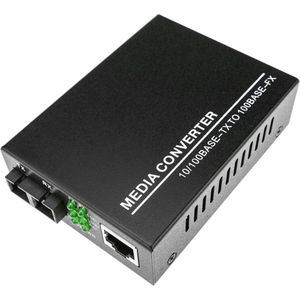 Conversor de fibra óptica 100 Mbps monomodo de SC a RJ45 a 20Km