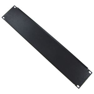 Panel ciego de 2U para armario rack 19" Tapa negra