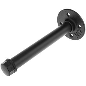 Portarrollos WC de 200 mm para papel higiénico de acero. Tubo industrial y vintage