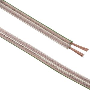 Bobina de Cable de altavoz de 2x1.50 de 100 metros transparente con indicador de polaridad