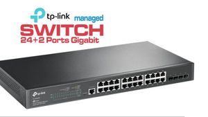 Switch TP-Link TL-SG3428 24p. Gigabit+4p. SFP con gestión 802.2ad/p