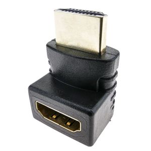 Adaptador HDMI de tipo HDMI-A macho a HDMI-A hembra acodado arriba