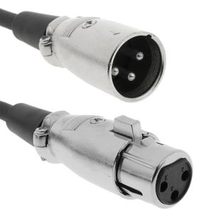 Cable DMX DMX512 XLR 3pin macho a XLR 3pin hembra 1m