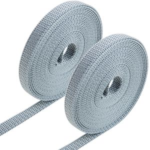 Pack de 2 unidades cinta para persiana de nailon mini gris de 14mm x 5m