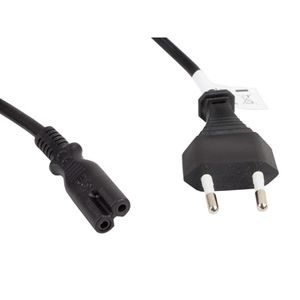 Cable de alimentación de Lanberg OCHO Schuko macho a IEC 320 C7 hembra 1.8 metros CA-C7CA-11CC-0018-BK