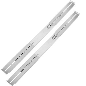 Guías laterales telescópicas de 660 mm extensibles para caja rack 19" IPC, Color plateado