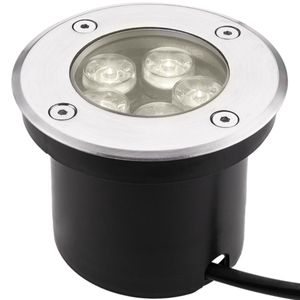 Foco LED de suelo de 5W 100mm. Luz blanca cálida de 3000K
