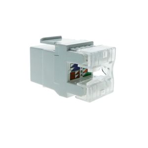 Keystone RJ45 hembra a TB110 Cat.6 UTP blanca