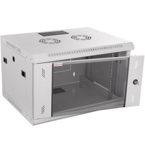 Armario rack mural 19" 6U 600x450x370mm pared blanco SOHORack de RackMatic