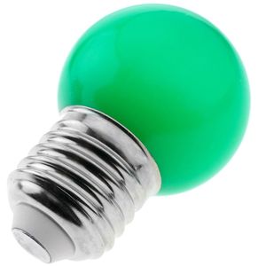 Bombilla LED G45 E27 230VAC 0,5W luz verde