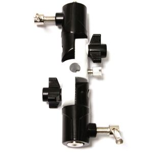Rótula articulada para sujección de paraguas o reflector y con espitas de 1/4" y 3/8"