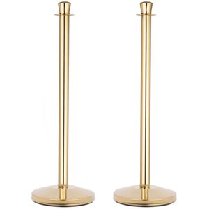 Poste separador 2 unidades dorado para cordón 320 x 50 x 980 mm