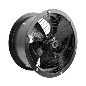 Extractor de aire de tubo de 400 mm para ventilación industrial 1360 rpm redondo 470x470x210 mm