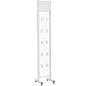 Expositor de rejilla metálica para ganchos y productos de autoservicio 30 x 170 x 33 cm