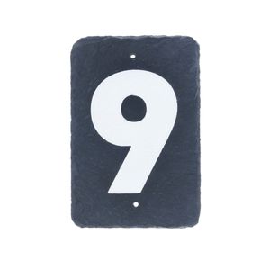 Número 9 en pizarra de 180x120mm para rotulación
